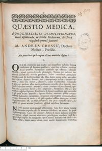 0001 - Page 1 - An proxima quâ corpus alitur materia chylus ?