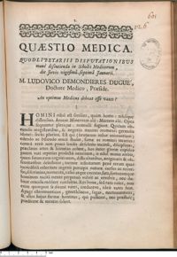 0001 - Page 1 - An optimus Medicus debeat esse vates ?