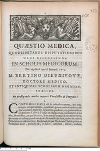 0001 - Page 1 - An profligandis morbis impares Venaesectio & Purgatio ?