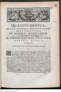 0001 - Page 1 - Utrum, aestuante Febrium intermittentium paroxysmo, venae sectio ?