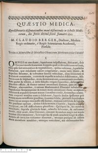 0001 - Page 1 - Utrùm ex Mineralibus & Metallicis Chronicorum Morborum certior Curatio ?