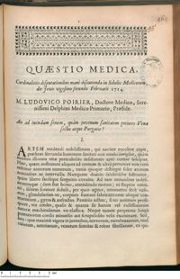 0001 - Page 1 - An ad tuendam senum, quàm juvenum sanitatem potiores Venae sectio atque Purgatio ?