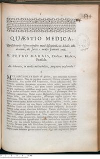 0001 - Page 1 - An diluentia, in morbis melancholicis, purgationi praeferenda ?