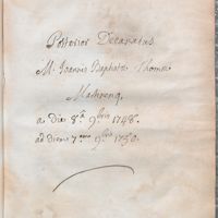 0001 - Page sans numérotation - Posterior Decanatus M. Joannis Baptista Thoma Martinenq, a Die 8â 9bris 1748. ad Diem 7am 9bris 1750.