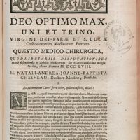 0001 - Page [1] - An Mammarum Cancri ferro tutior, quàm causticis, ablatio ?