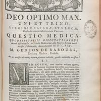 0001 - Page [1] - An ex avulsis ab utero, maturae placentae radiculis, partûs naturalis necessitas ?