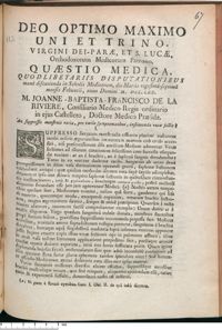 0001 - Page [1] - An suppressis menstruis varia, pro variis symptomatibus, instituenda venae sectio ?