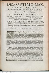 0001 - Page [1] - An foetûs suspensio in αμνιγ aquis, à funiculi curvaturâ, pendeat ?