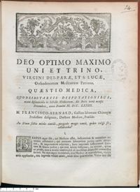 0001 - Page [1] - An Venae sectio minùs timidè, purgatio magis cautè, quàm vulgò fit, adhibenda ?