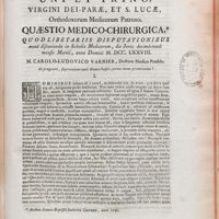0001 - Page [1] - An praegnanti, superveniente uteri Haemorrhagiâ, partus manu promovendus ?