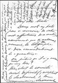 0001 - Page sans numérotation - Lettre