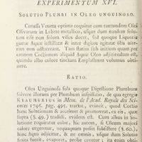 0105 - Page 82 - Experimentum XVI. Solutio plumbi in oleo unguinoso
