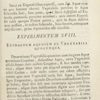 0112 - Page 89 - Experimentum XVIII. Extractum aquosum ex vegetabili quocunque