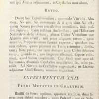 0119 - Page 96 - Experimentum XXII. Ferri mutatio in chalybem