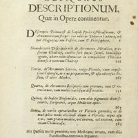 0021 - Page sans numérotation - Elenchus descriptionum, quae in opere continentur