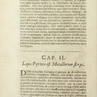 0027 - Page 6 - Cap. II. Lapis pyrites est metallorum stirps