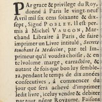 0015 - Page sans numérotation - Extrait du privilege du roy