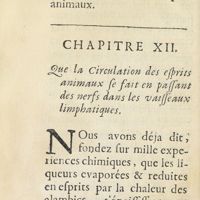 0193 - Page 170 - Chapitre XII. Que la circulation des esprits animaux se fait en passant des nerfs dans les vaisseaux limphatiques