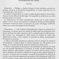0074 - Page 73 - Sels oxygénés de la soude. Hypochlorite de soude