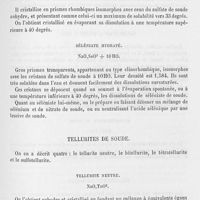 0120 - Page 119 - Séléniate de soude. Séléniate anhydre / Séléniate hydraté / Tellurites de soude. Tellurite neutre