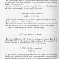 0141 - Page 140 - Pyrophosphate sodico-potassique / Métaphosphates de soude. Monométaphosphate de soude