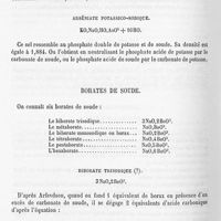 0149 - Page 148 - Arséniate potassico-sodique / Borates de soude. Biborate trisodique