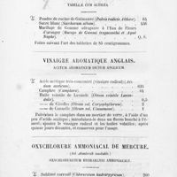 0002 - Page 4 - Tablettes de guimauve. Tabelle cum althaea / Vinaigre aromatique anglais. Acetum aromaticum dictum anglicum / Oxychlorure ammoniacal de mercure. (Sel Alembroth insoluble). Oxychloruretum hydrargyri ammoniacale