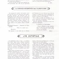 0038 - Page 26 - Une arme à deux tranchants [G. Abel] / Les essences déterpénées dans l'alimentation [Roux] / L'or synthétique