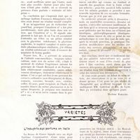 0108 - Page 96 - Les essences en thérapeutique [Docteur Forgues] / Variétés. L'industrie des parfums en Italie