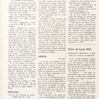 0033 - Page 20 - Informations. La Réunion / Grèce / Nos exportations / Foire de Lyon 1921. Instructions concernant la régie pour les alcools et spiritueux