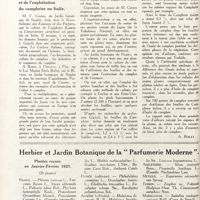 0077 - Page 64 - De tout un peu... Possibilité de la culture et de l'exploitation du camphrier en Italie [A. Rolet] / Herbier et Jardin botanique de la «Parfumerie moderne»