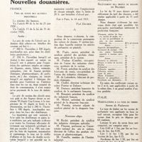 0121 - Page 108 - Nouvelles douanières. France [Paul Doumer] / Belgique / Italie