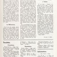 0130 - Page 117 - Au jardin des hespérides. Jardines y Flores / La malvarrosa / Destilerias de Naranja y Limon [Elvado C. Jorda] / Sociétés. Formations / Dissolutions / Fonds de parfumerie / Informations. Une vente à Paris