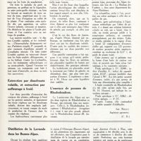 0188 - Page 175 - De tout un peu... Les maladies et ennemis des agrumes en Tunisie / Extraction par dissolvants volatils, et extraction par enfleurage à froid / L'essence de pousses de rhododendron [Ant. Rolet] / Distillation de la lavande dans les Basses-Alpes