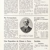 0217 - Page 204 - Informations. Union Sud-Africaine / Nos correspondants / Sur quelques huiles essentielles de provenance Russe / Une exposition de chimie à Paris / Sociétés. Dissolution [P. M.]