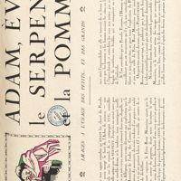 0350 - Page sans numérotation - Adam, Éve, le serpent et la pomme. Images à l'usage des petits... et des grands