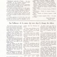 0026 - Page 16 - Les importations en Espagne des parfumeries, essences et savons [Marcel Hegelbacher] / Sur l'influence de la nature du verre dans le dosage des éthers
