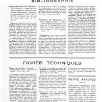 0025 - Page 23 - Bibliographie. Agenda Dunod 1937 «Chimie»..., par E. Javet... / Technique des émulsions, par Otto Lange, Dr Phil. - Traduit d'après l'édition allemande et complété par A. Cornillot..., 1934 / Fiches techniques. Essence de Santalum freycineta. - Etablissements Chiris / Les huiles essentielles exemptes de terpènes dans la fabrication des cosmétiques. - J. Augustin / L'essence de feuilles de cannelle des Seychelles. - W. Holdsworth. Haines / Petite annonce