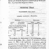 0018 - Page 18 - Première série. Traitement par l'eau. Première expérience. Ratanhia