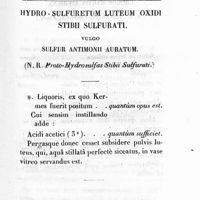 0045 - Page 43 - Hydro-sulfuretum luteum oxidi stibii sulfurati, vulgo sulfur antimonii auratum. (N. R. Proto-Hydrosulfas Stibii Sulfurati)