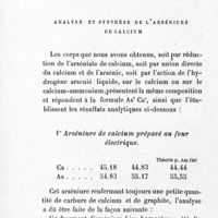 0018 - Page 16 - Analyse et synthèse de l'arséniure de calcium / 1. Arséniure de calcium préparé au four électrique