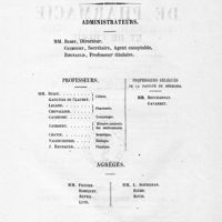 0003 - Page sans numérotation - [Liste des professeurs de l'école supérieure de pharmacie]