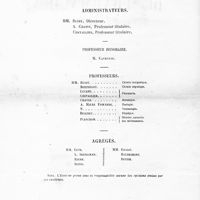0003 - Page sans numérotation - [Liste des professeurs de l'école supérieure de pharmacie]