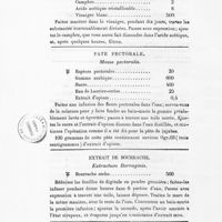 0010 - Page 8 - Pâte pectorale. Massa pectoralis / Extrait de Bourrache. Extractum Borraginis