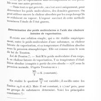 0045 - Page 43 - Détermination des poids moléculaires à l'aide des chaleurs latentes de vaporisation