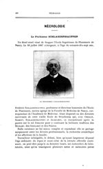 [Le professeur Schlagdenhauffen] - Bulletin des sciences pharmacologiques : organe scientifique et p [...]