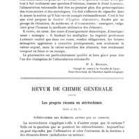 0423 - Page 424 - L'hygiène et le pharmacien. V. Bases physiologiques de l'alimentation [Dr A. Rochaix] / Revue de chimie générale. Les progrès récents en stéréochimie (Suite et fin) [Roger Douris]