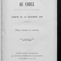 0035 - Page 1 - Additions et modifications au Codex. Arrêté du 24 décembre 1925
