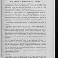 0073 - Page 49 - Exercice illégal de la pharmacie. Prête-nom. - Fermeture de l'officine