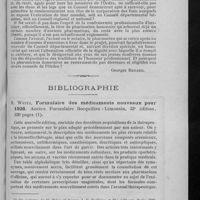 0419 - Page 367 - L'Ordre des pharmaciens (Suite) / Bibliographie. R. Weitz, Formulaire des médicaments nouveaux pour 1926. Ancien formulaire Bocquillon-Limousin...